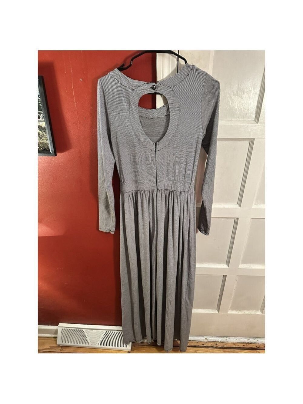 Anthropologie Sunday in Brooklyn Long Sleeve Striped Knit Maxi Dress Small - Picture 5 of 8